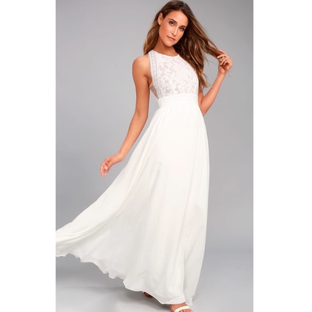 LULU’S NWT Maxi Wedding Dress